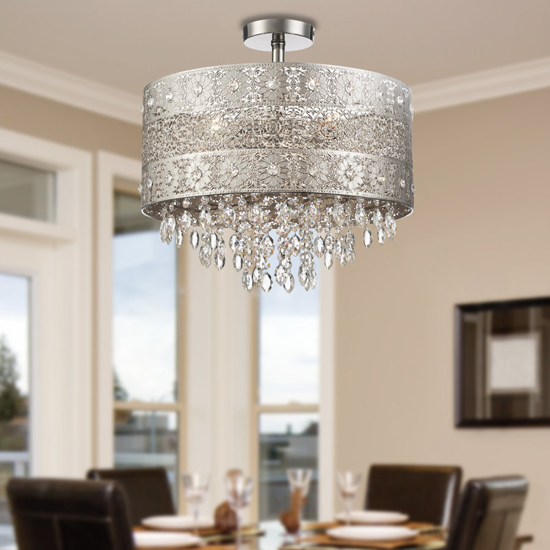 Plafonnier semi-encastré 18 "à 3 lumières imprimantes Row