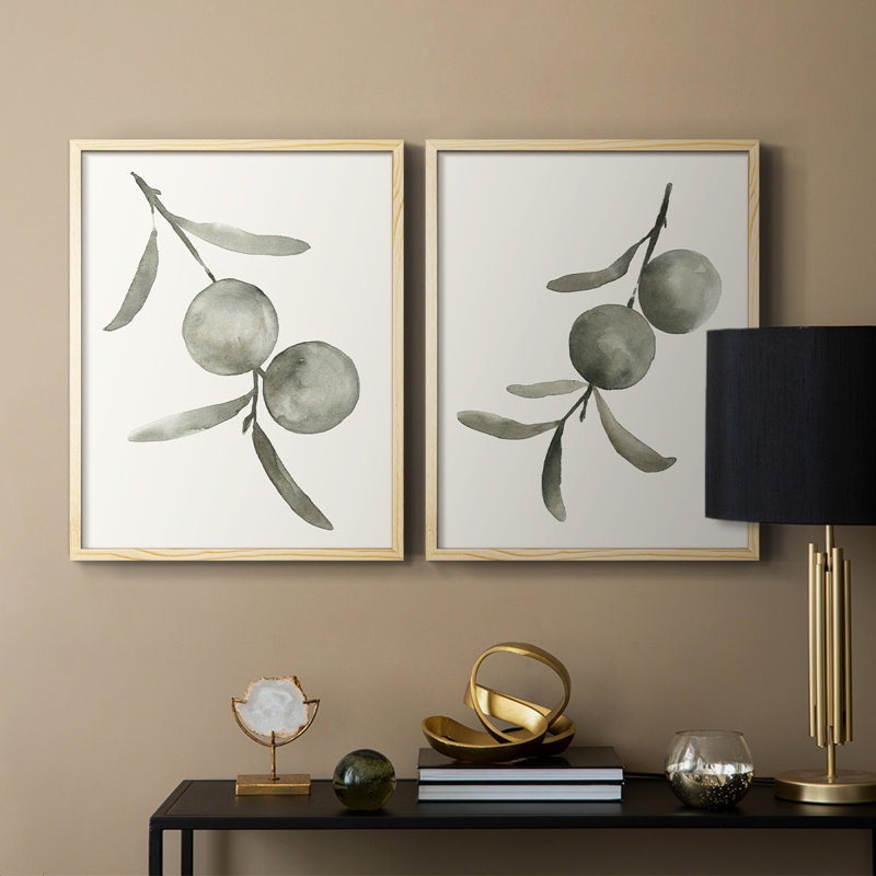 Twilight Oranges III - reproduction encadrée de qualité supérieure - prête à être accrochée - aucun clou requis - aucun clou requis