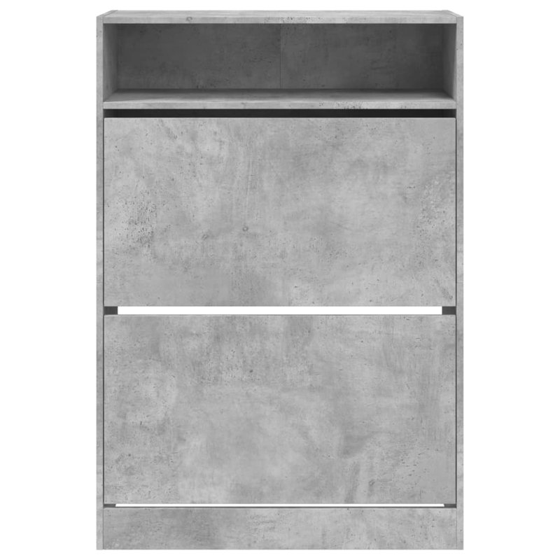 12 Pair Shoe Storage Cabinet, Concrete Grey