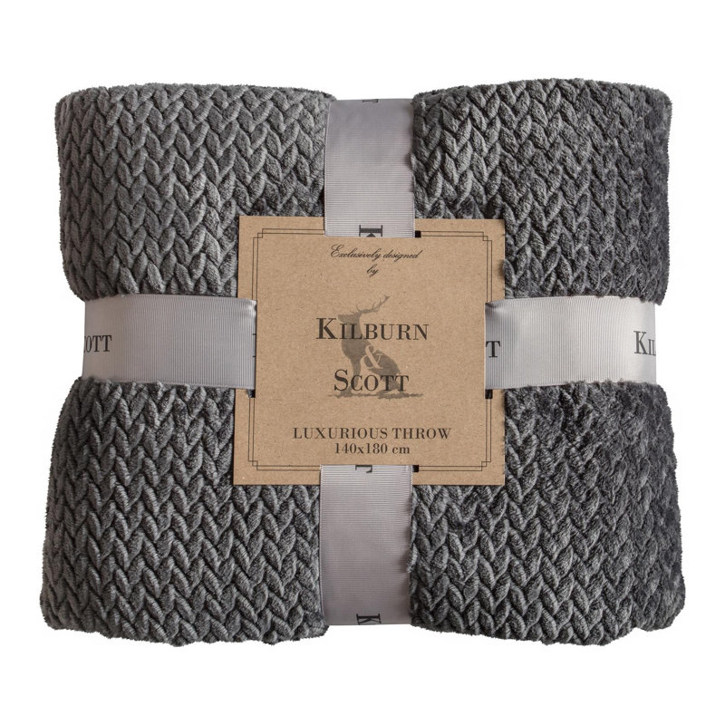 Plain Weave / Muslin Throw Blanket, Grey