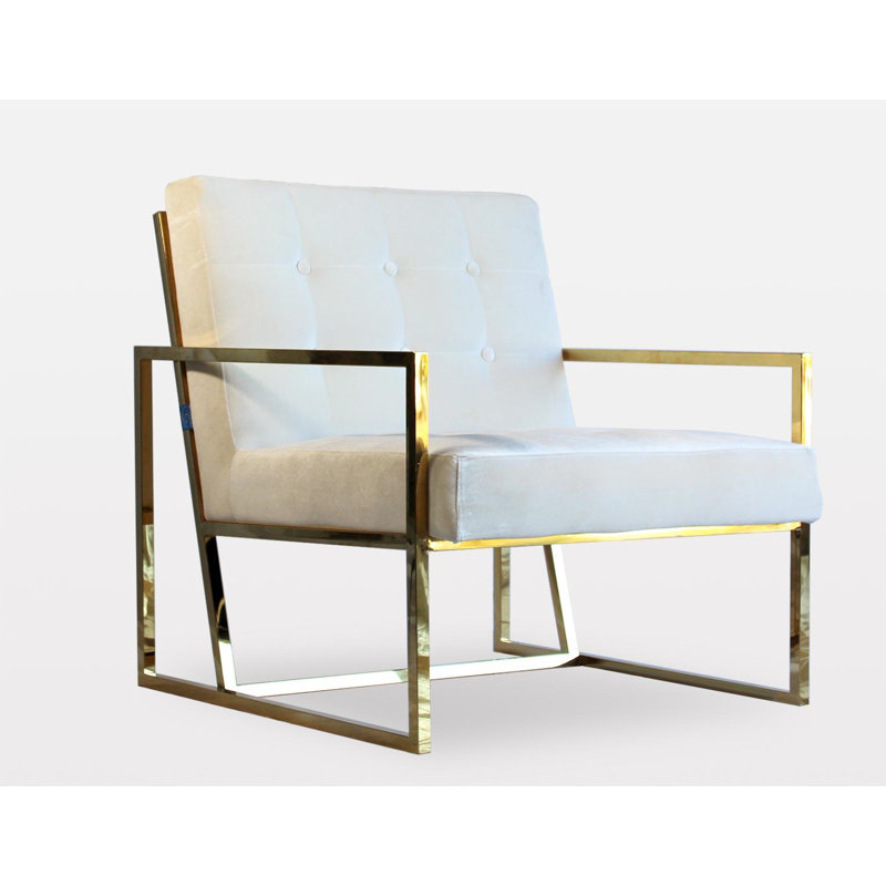 Velvet Armchair, Cream