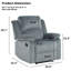 Fauteuil inclinable manuel rembourré en microfibre Nikodemos-1530999297