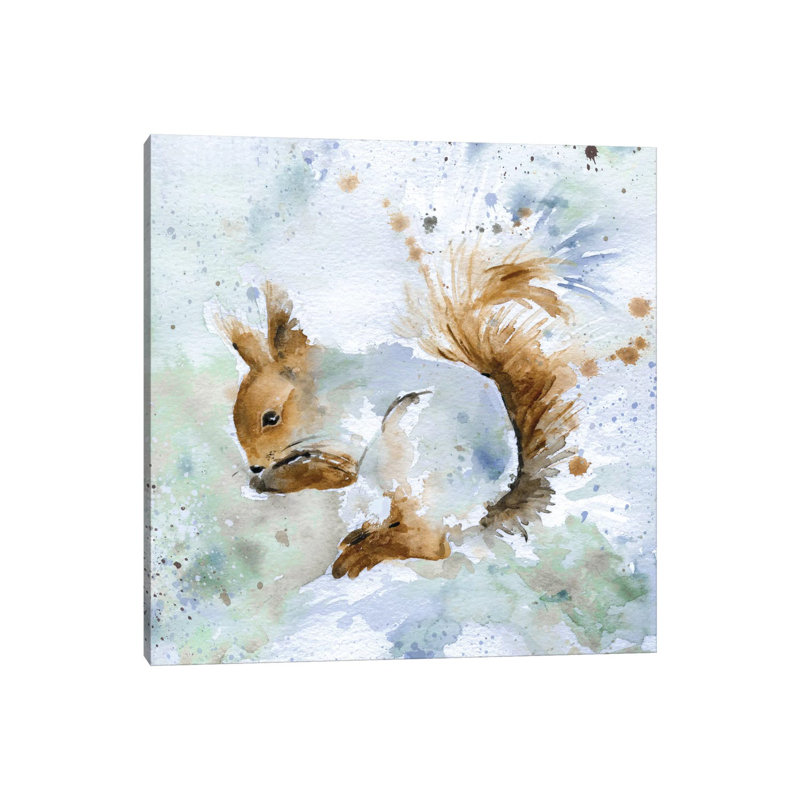 Squirrel by Carol Robinson - Painting on Canvas, Wrapped Canvas, 45.72 cm H x 45.72 cm W x 3.175 cm D