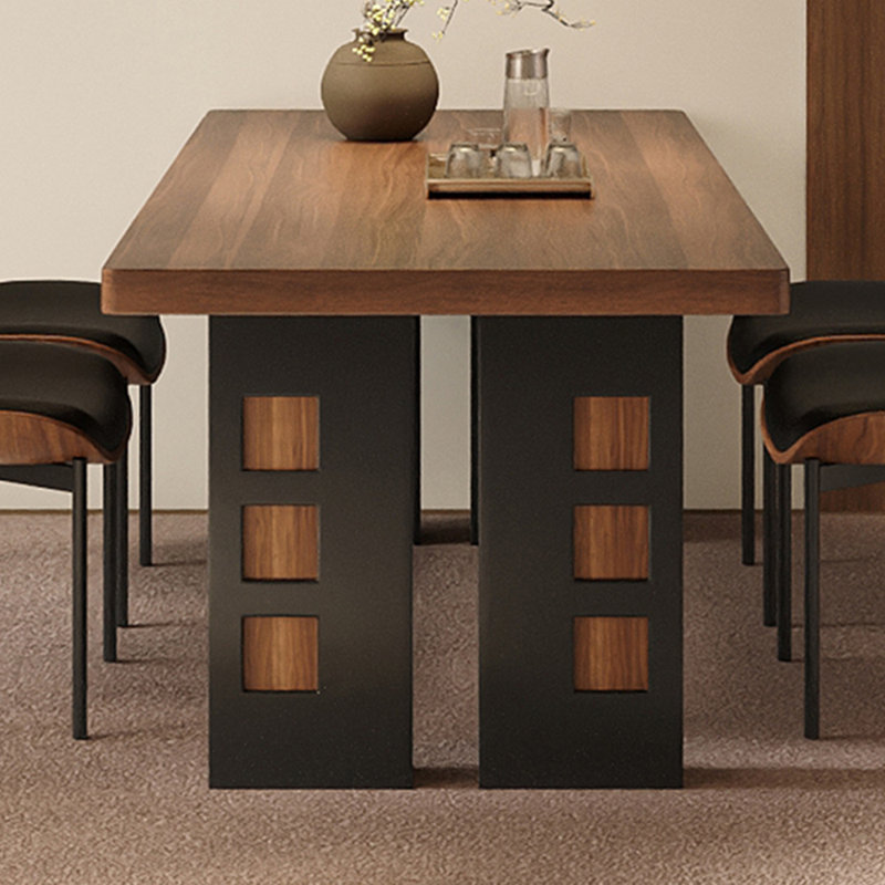 Table en bois de noyer noir, H 29,52 po x L 55,11 po x l 31,49 po