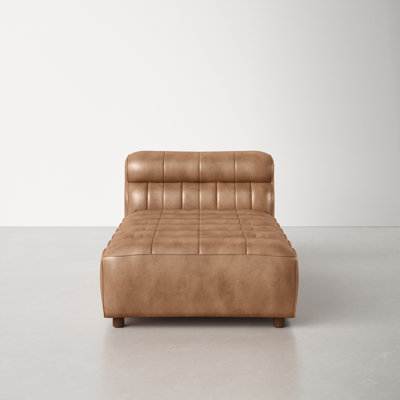 Anya Leather Chaise Lounge