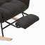 Ensemble de fauteuil berçant et repose-pieds à oreilles en tissu Teddy