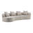 Hession 126" Modern Compression Curved Sectional Sofa-756296434