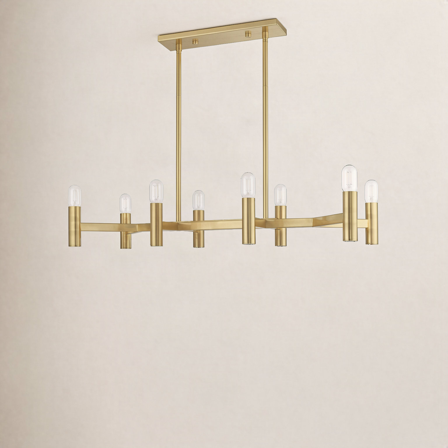Martella 8-Light Chandelier, Satin Brass