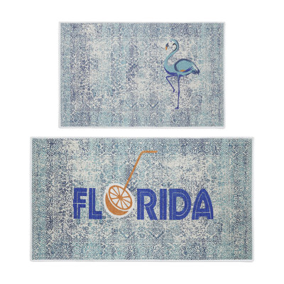 Tapis de cuisine polyvalent 2 pièces