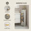 Armoire de rangement à cinq niveaux pour salle de bain mince, portable et ne nécessite aucune installation.