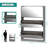 Mirror Finish Tri-Fold Flip Shoe Cabinet with Adjustable Shelves, Wood Entryway Storage Organizer-1693914586