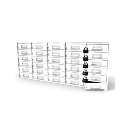 Fixturedisplays® 30-Slot Clasp Locker Cellphone Ipad Mini Charging Station Locker Assignment Mail Slot Box 15252-2