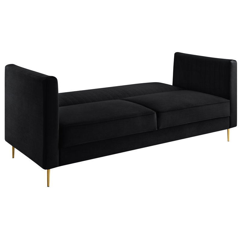 Augie 3 Seater Sofa Bed, Black