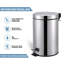 Milarain 3L Stainless Steel Step On Rubbish Bin With Removable Inner Bucket Pedal Bin