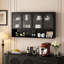 Armoire murale 47,25 "à quatre portes en verre noir