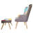 Erin Upholstered Accent Chair with Ottoman
