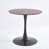 Plateau en noyer foncé, base noire
