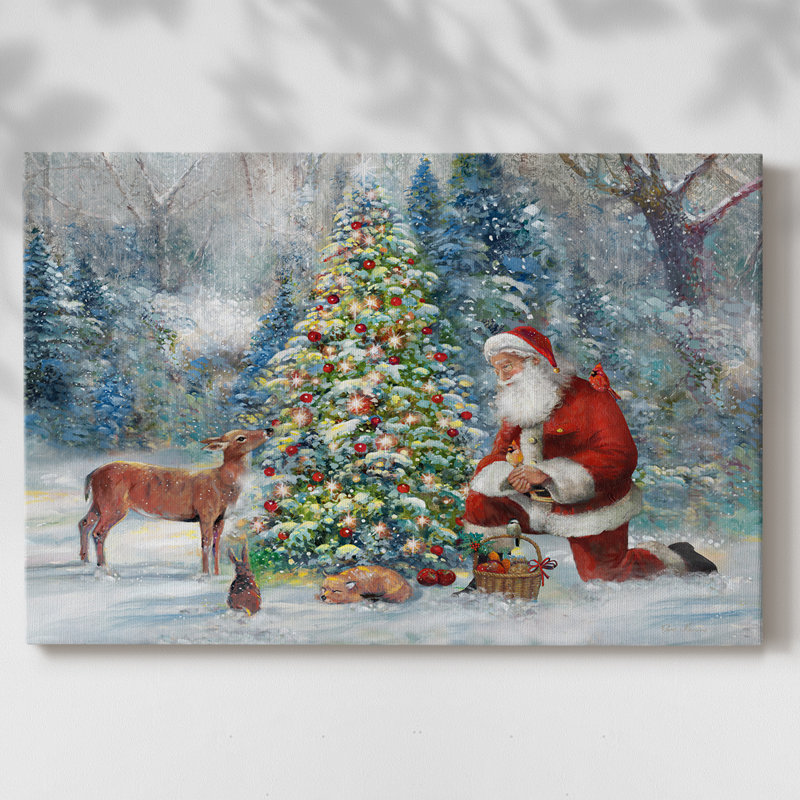 Art de Noël des Fêtes de Noël III - Toile tendue avec châssis-14ème, H 16 po x l 24 po
