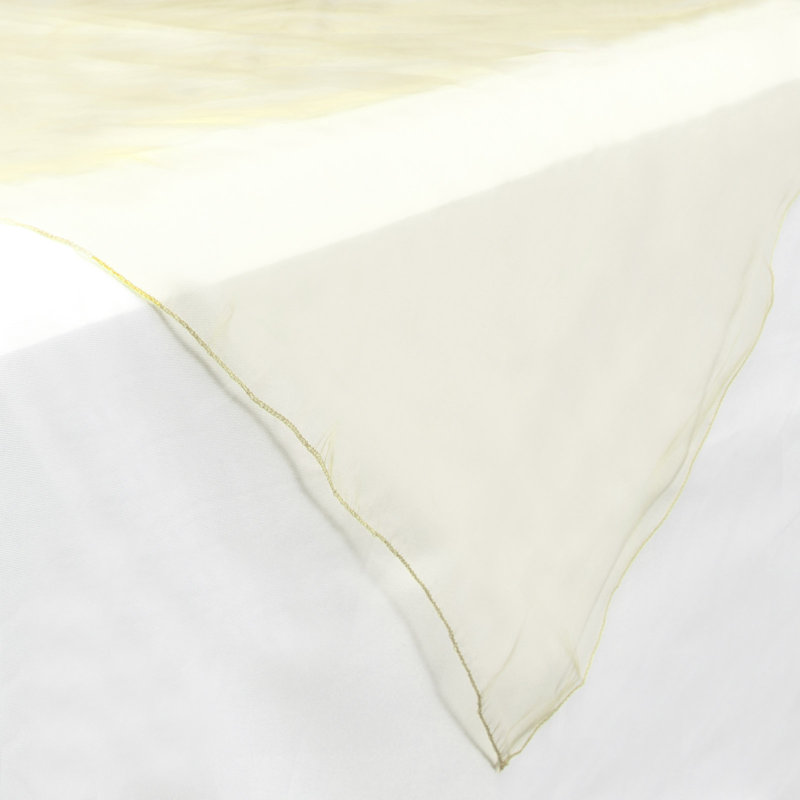  Solid Color Polyester Wedding Tablecloth, Ivory