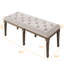 Tobie 131cm Wide Solid Colour Standard Ottoman