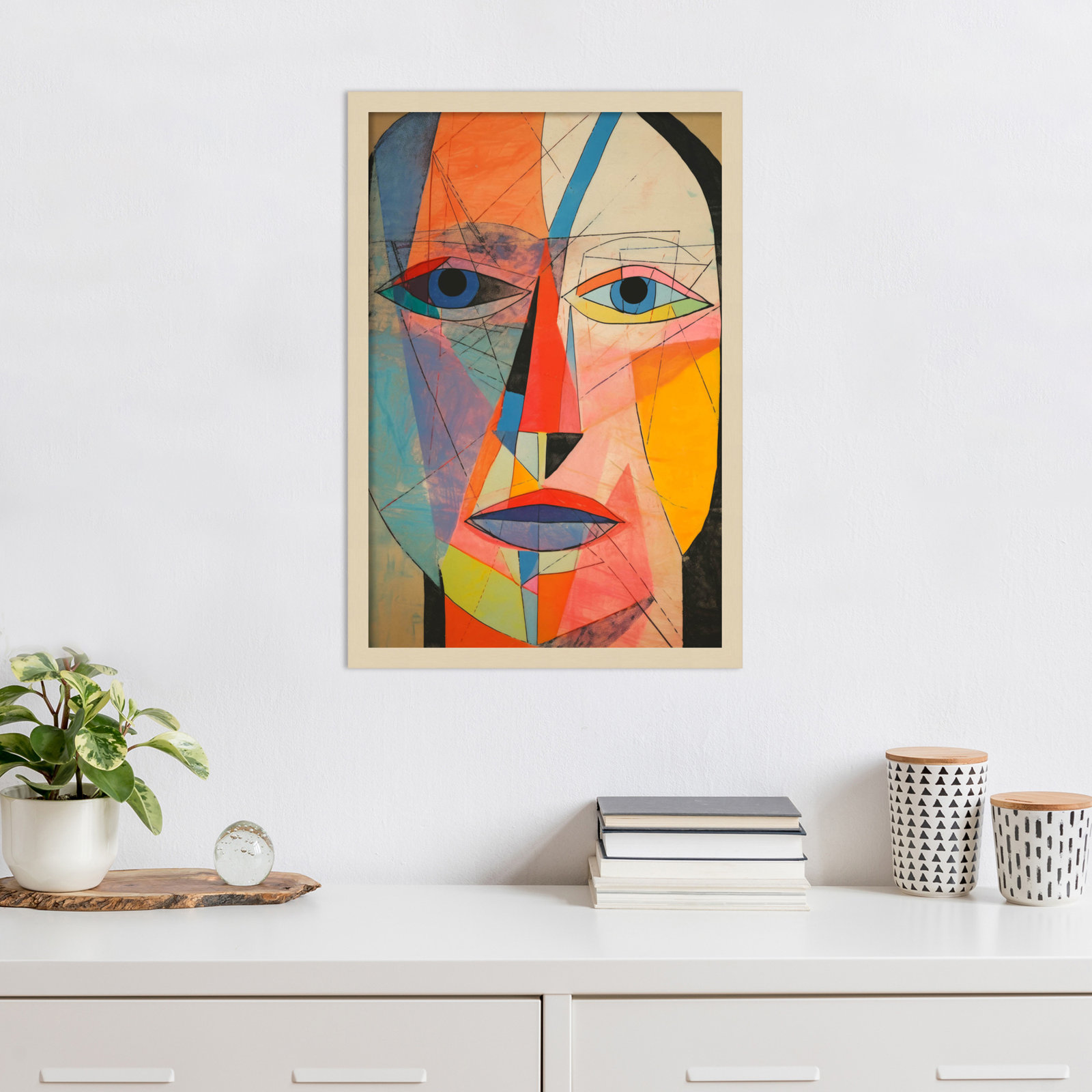 The Face by Treechild, 25" H x 17" W, Brown