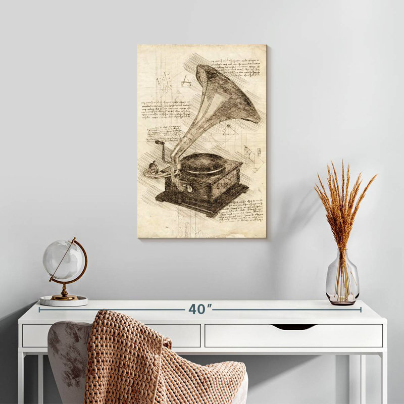 Abarca Old Gramophone, 24" H x 16" W