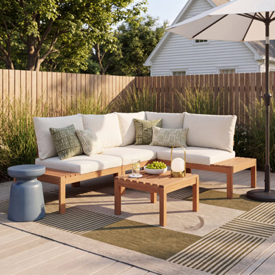 Ensemble de conversation modulaire avec coussins 3 pièces Tempo