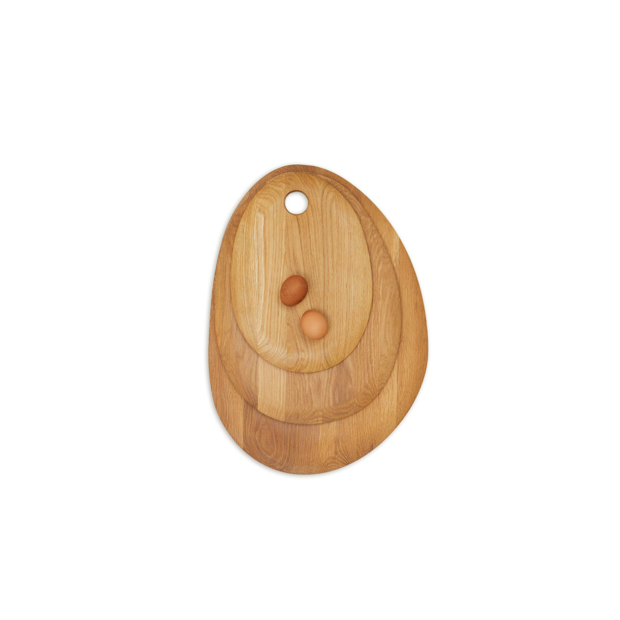 Pebble Cutting Board - Medium, 21.4" x 15.25", Brown