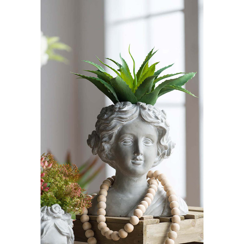 Pot de fleurs statue en ciment Feazell