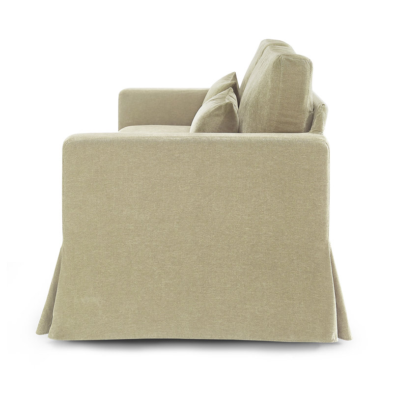 Brenda 213.1Cm Square Arms Sofa, Sand Rayon/Viscose