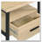 Oak and Black 1-drawer Accent Table