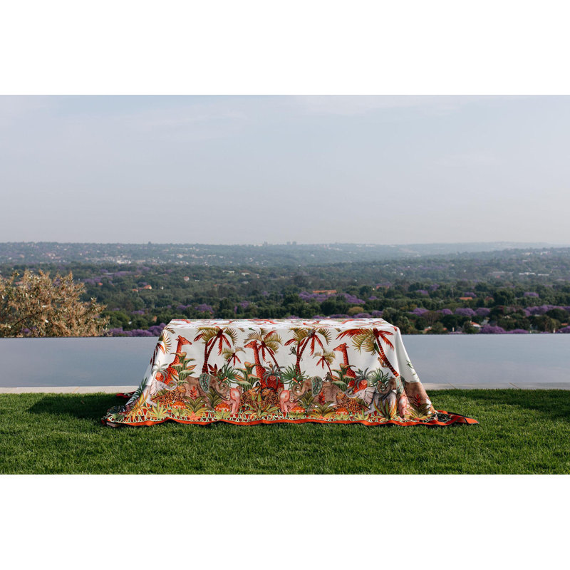 Ardmore Cotton Tablecloth, 138" x 61"