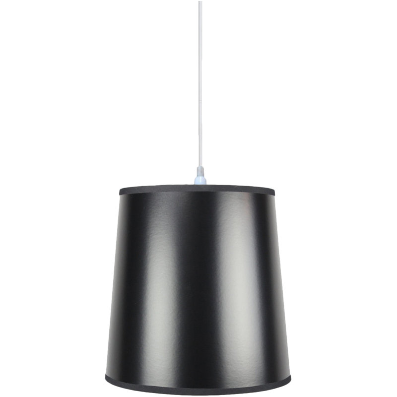 Luminaire suspendu cylindrique simple à 1 lumière Aliena, Noir