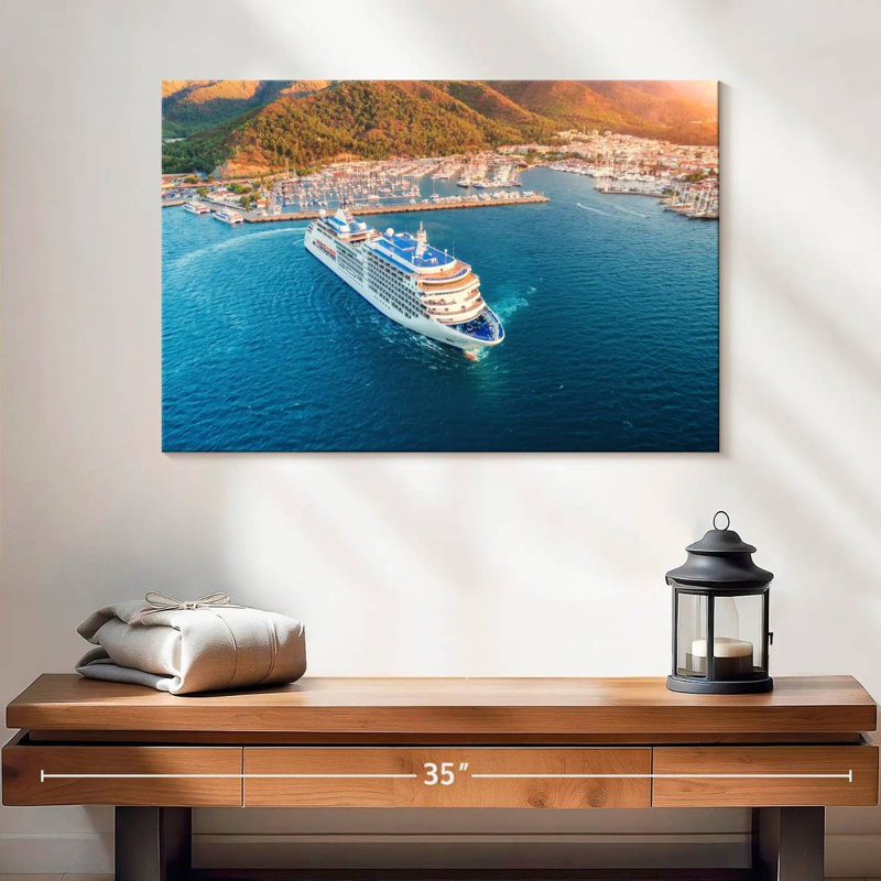 Port de croisières, H 16 po x l 24 po