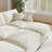 108'' Comfy U Shaped Sectional Modular 6-piece Cloud Sofa With 3 Ottomans Tool-free Easy Assembly Corduroy Fabric-1391639145