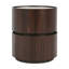 TABLE RONDE DE RANGEMENT DOUBLE COUCHE EN MDF ET HAUTE QUALITÉ, BRUN ET NOIR