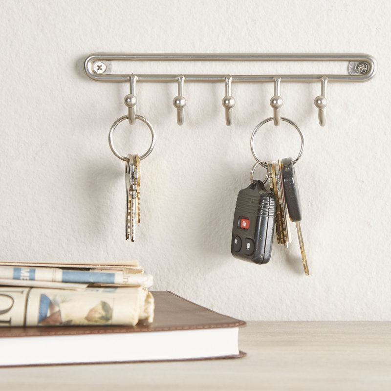 Home Basics 7'' W Silver Key Holder