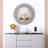 Rillamas 34" Crystal Round Decorative Wall Mirror