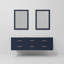 Ensemble de meuble-lavabo double mural 60 "avec miroir Castor-82339580-82339579