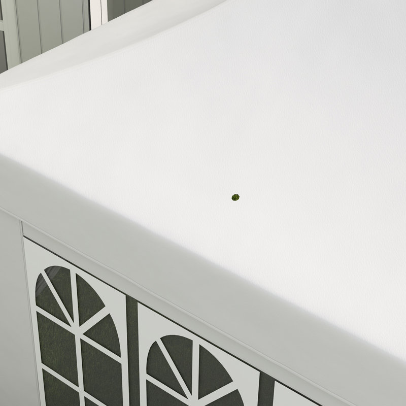 Auvent escamotable en acier, Blanc