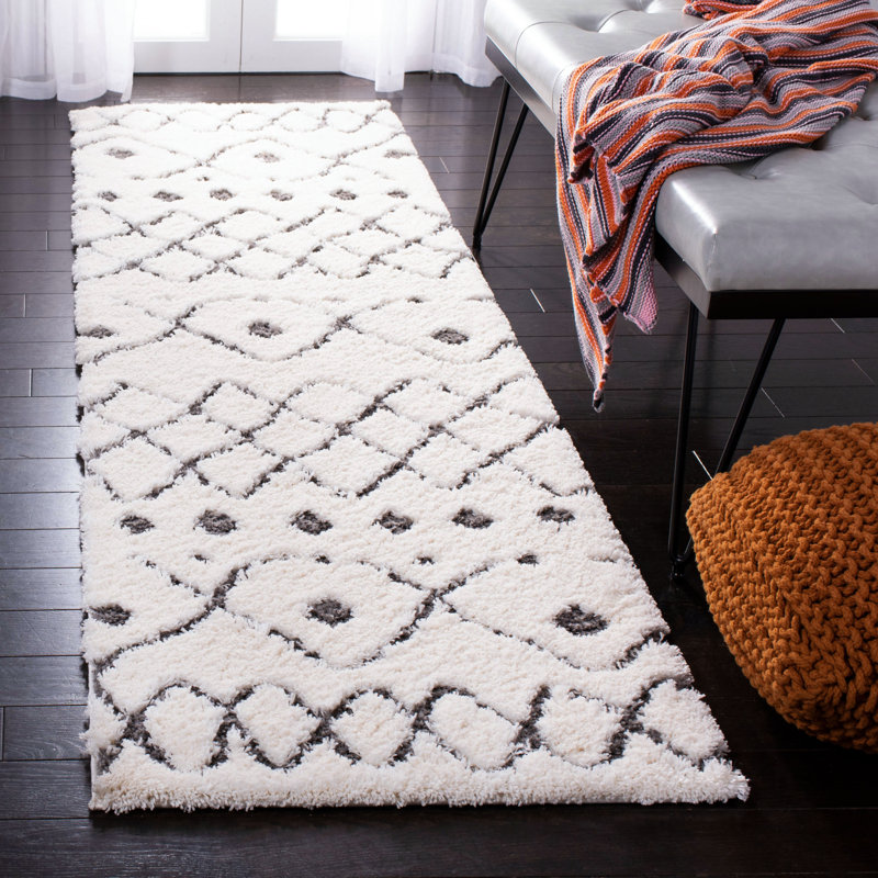 Olga Shag Performance Geometric Rug, Runner 2'3" x 8'
