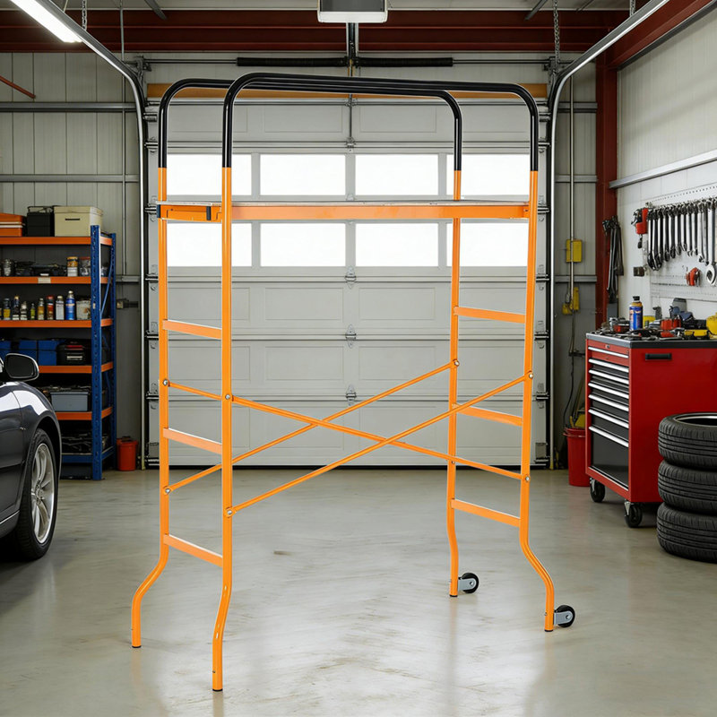 4-Step Steel Scaffold with Wheels