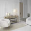 Talia Medium Cordless Table Lamp in Clear Glass with Linen Shade