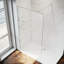 100*185*0.6cm, Silver Frameless Walk-In Shower Enclosure with Glass Shelf
