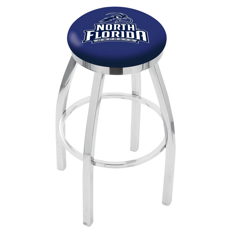NCAA 36" Swivel Bar Stool, North Florida, Chrome