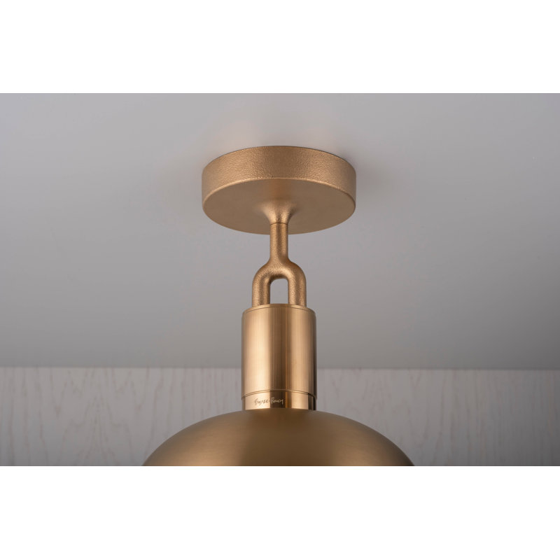 1 - Light Semi Flush Mount, Brass, Medium