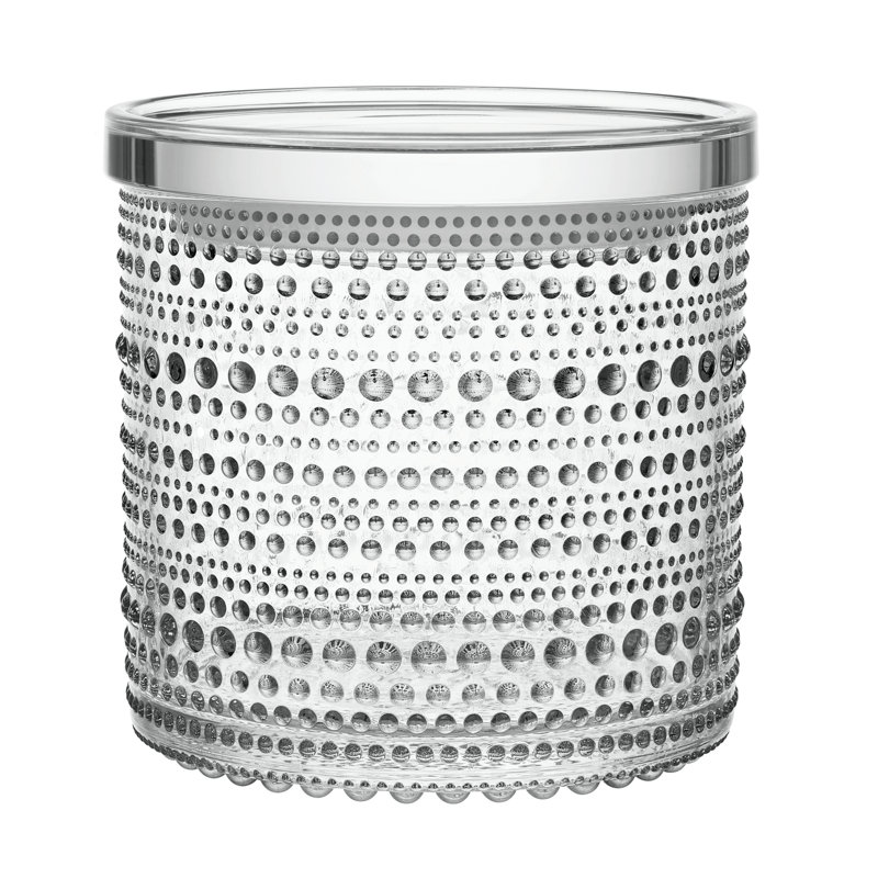 Kastehelmi Storage Jar, 4.5" H x 4.5" W x 4.5" D, Clear