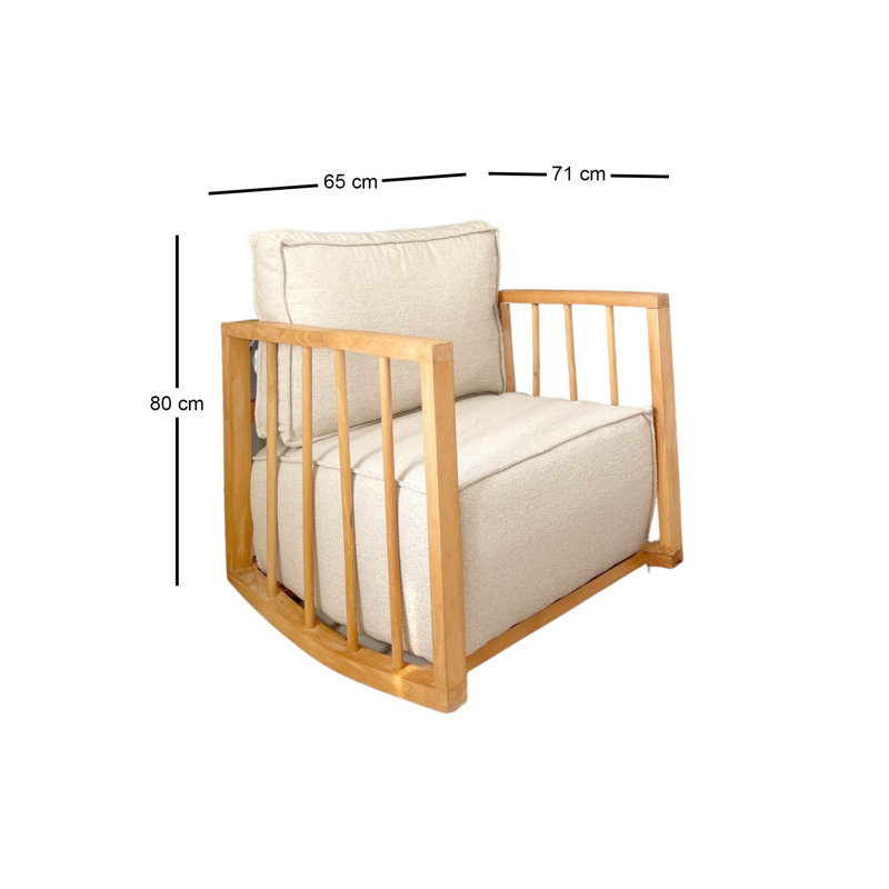 Élégant fauteuil à oreilles, blanc, 25,6 po x 31,5 po x 28 po | Structure 100% bois revêtue de tissu doux Babyface | Confort élégant pour le salon ou le bureau | Parfait pour la détente et les décors modernes