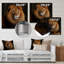 Portrait royal de lion royal I - décoration murale animal lion-74071629