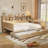 Multi-functional Daybed With Desk, Trundle And Bookcase-1577510817-1577510822